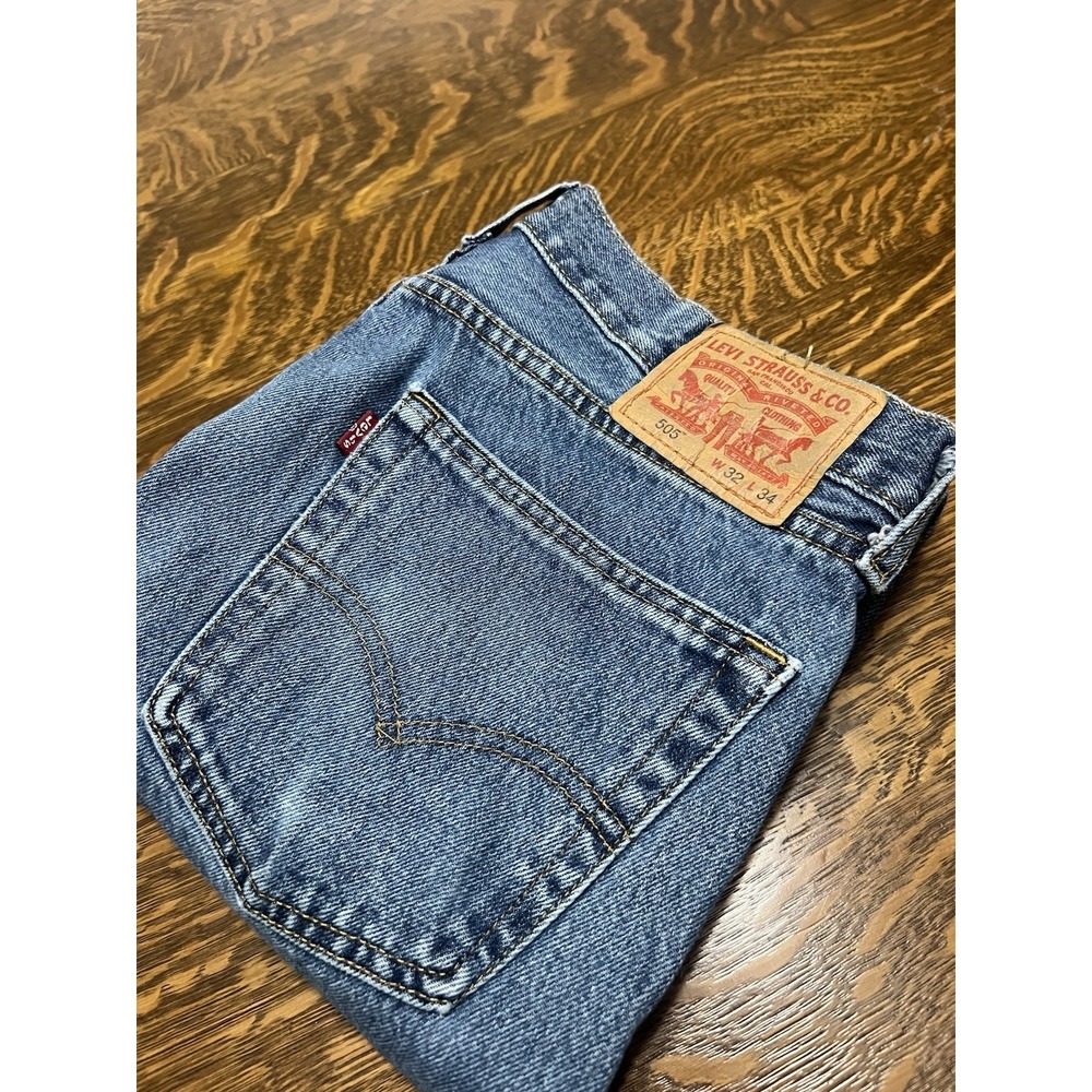 Levi's 505 Jeans Mens 32x34 Medium Wash Regular Fit Straight Leg Denim